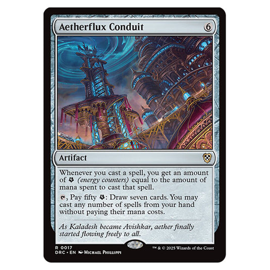 Aetherflux Conduit 0017 card from the Magic The Gathering set Aetherdrift Commander