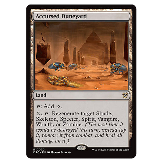 Accursed Duneyard 0020 card from the Magic The Gathering set Aetherdrift Commander