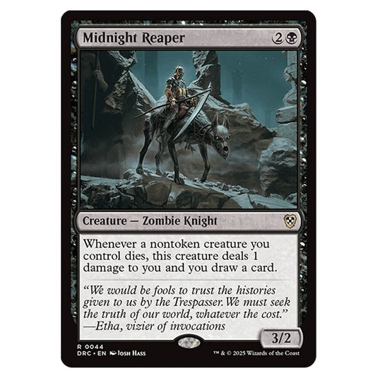 Midnight Reaper 0044 card from the Magic The Gathering set Aetherdrift Commander