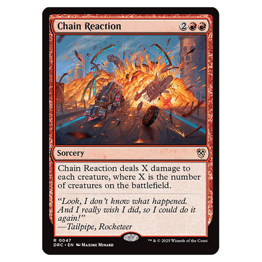 Chain Reaction 0047 card from the Magic The Gathering set Aetherdrift Commander