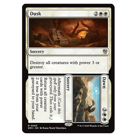 Dusk // Dawn 0065 card from the Magic The Gathering set Aetherdrift Commander
