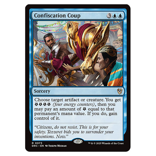 Confiscation Coup 0073 card from the Magic The Gathering set Aetherdrift Commander