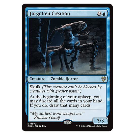 Forgotten Creation 0077 card from the Magic The Gathering set Aetherdrift Commander