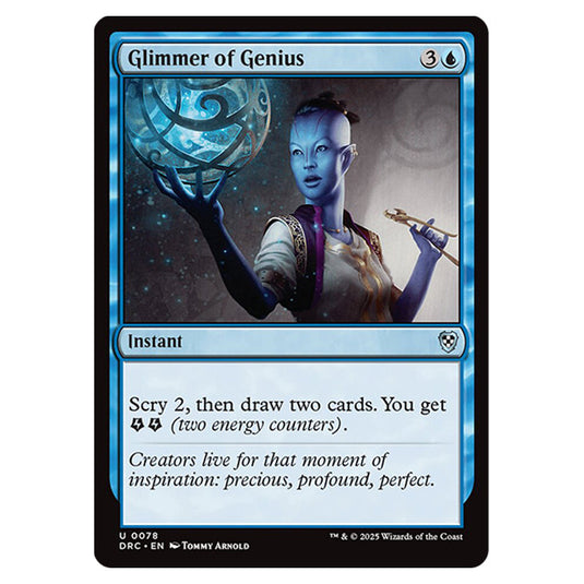 Glimmer of Genius 0078 card from the Magic The Gathering set Aetherdrift Commander