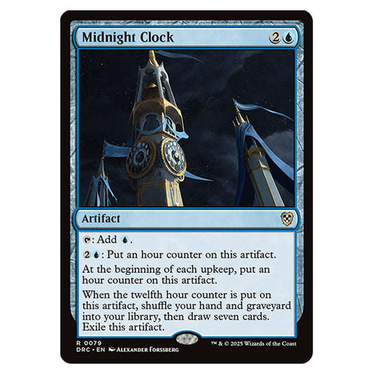 Midnight Clock 0079 card from the Magic The Gathering set Aetherdrift Commander
