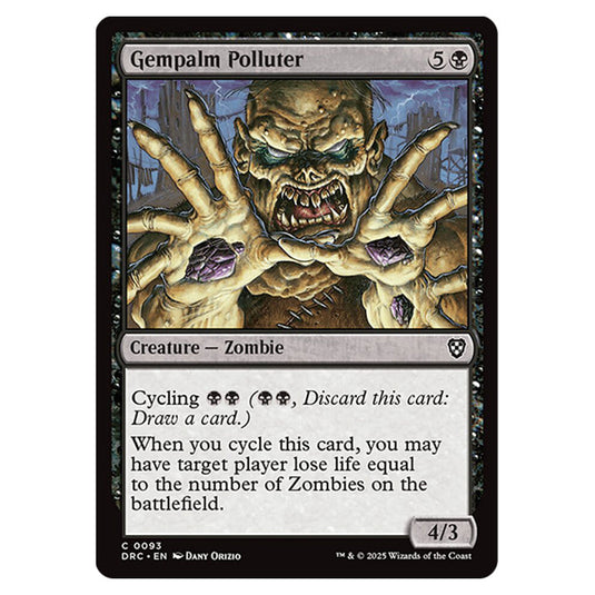 Gempalm Polluter 0093 card from the Magic The Gathering set Aetherdrift Commander