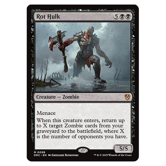 Rot Hulk 0098 card from the Magic The Gathering set Aetherdrift Commander