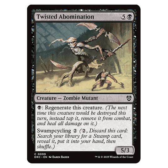 Twisted Abomination 0099 card from the Magic The Gathering set Aetherdrift Commander