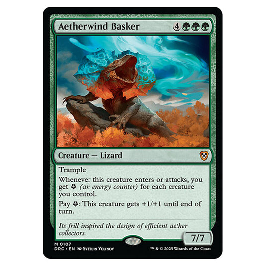 Aetherwind Basker 0107 card from the Magic The Gathering set Aetherdrift Commander