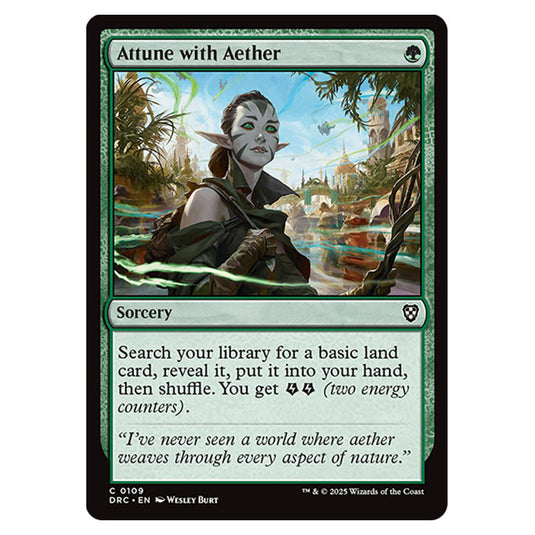 Attune with Aether 0109 card from the Magic The Gathering set Aetherdrift Commander