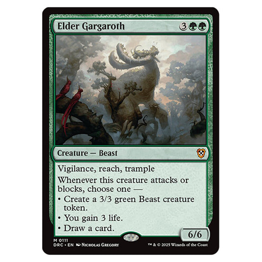 Elder Gargaroth 0111 card from the Magic The Gathering set Aetherdrift Commander