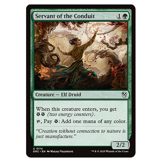 Servant of the Conduit 0114 card from the Magic The Gathering set Aetherdrift Commander