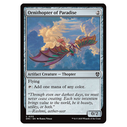 Ornithopter of Paradise 0133 card from the Magic The Gathering set Aetherdrift Commander