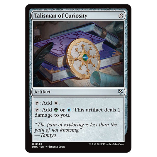 Talisman of Curiosity 0140 card from the Magic The Gathering set Aetherdrift Commander