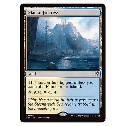 Glacial Fortress 0159 card from the Magic The Gathering set Aetherdrift Commander