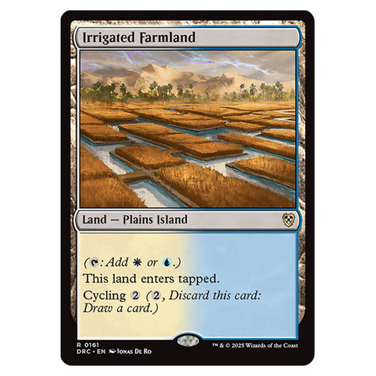 Irrigated Farmland 0161 card from the Magic The Gathering set Aetherdrift Commander