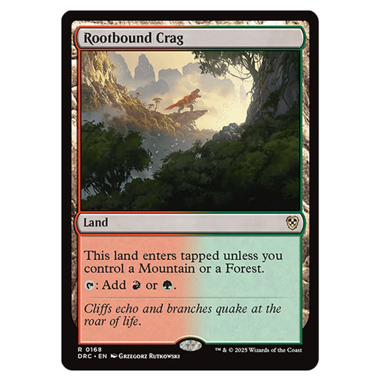 Rootbound Crag 0168 card from the Magic The Gathering set Aetherdrift Commander