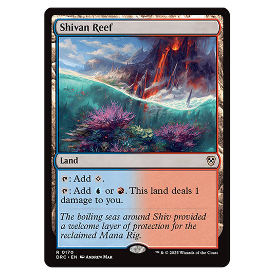 Shivan Reef 0170 card from the Magic The Gathering set Aetherdrift Commander