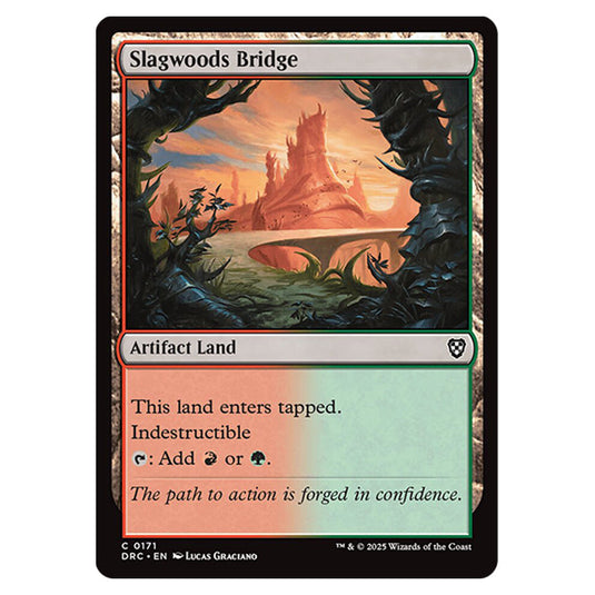 Slagwoods Bridge 0171 card from the Magic The Gathering set Aetherdrift Commander