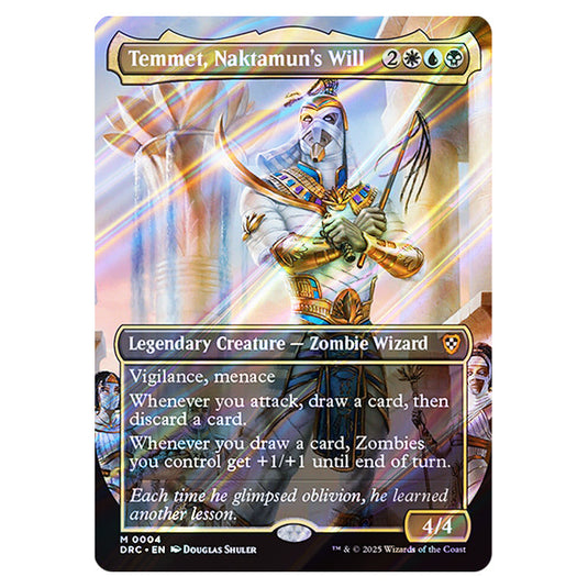 Temmet, Naktamun's Will 0004 card from the Magic The Gathering set Aetherdrift Commander