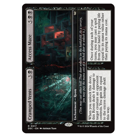 Cramped Vents // Access Maze 017 card from the Magic The Gathering set Duskmourn: House of Horror Commander