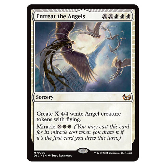 Entreat the Angels 099 card from the Magic The Gathering set Duskmourn: House of Horror Commander