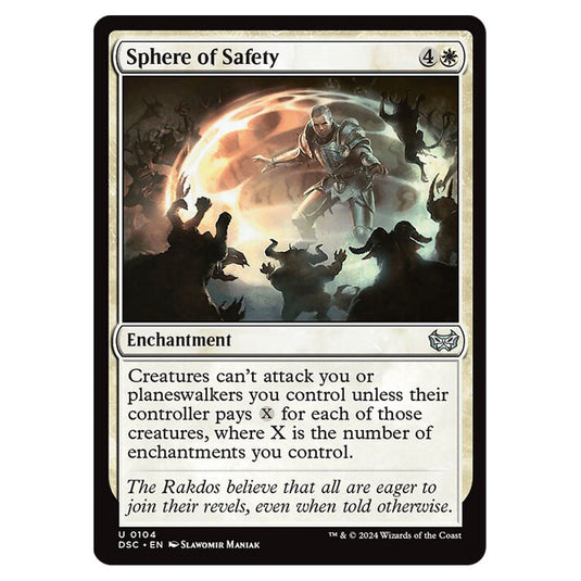 Sphere of Safety 104 card from the Magic The Gathering set Duskmourn: House of Horror Commander