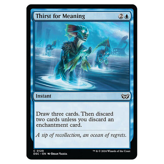 Thirst for Meaning 129 card from the Magic The Gathering set Duskmourn: House of Horror Commander
