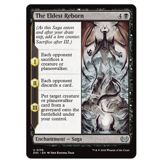 The Eldest Reborn 139 card from the Magic The Gathering set Duskmourn: House of Horror Commander