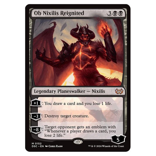 Ob Nixilis Reignited 152 card from the Magic The Gathering set Duskmourn: House of Horror Commander