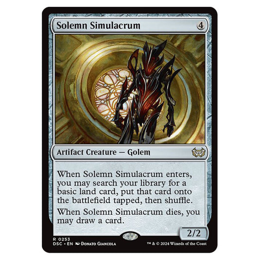 Solemn Simulacrum 253 card from the Magic The Gathering set Duskmourn: House of Horror Commander