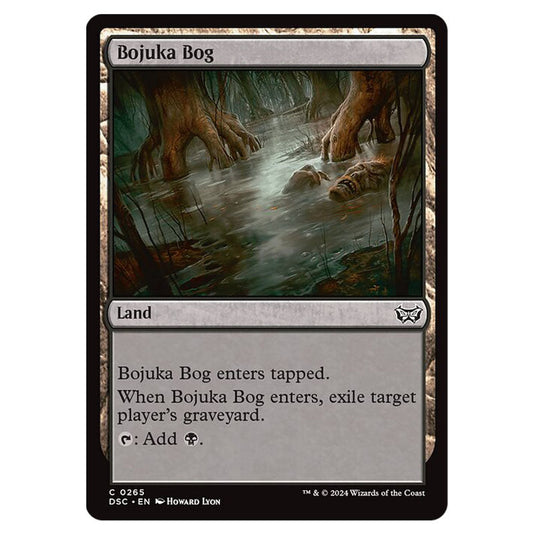 Bojuka Bog 265 card from the Magic The Gathering set Duskmourn: House of Horror Commander