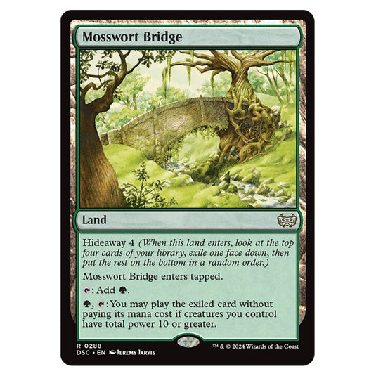 Mosswort Bridge 288 card from the Magic The Gathering set Duskmourn: House of Horror Commander