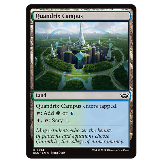 Quandrix Campus 294 card from the Magic The Gathering set Duskmourn: House of Horror Commander