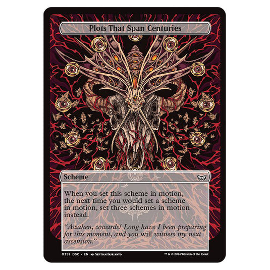 Plots That Span Centuries 351 card from the Magic The Gathering set Duskmourn: House of Horror Commander