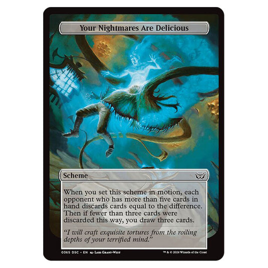 Your Nightmares Are Delicious 365 card from the Magic The Gathering set Duskmourn: House of Horror Commander