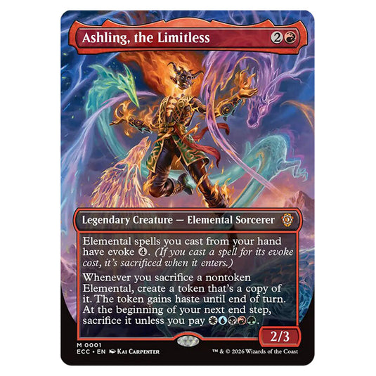 Ashling, the Limitless 0001 card from the Magic The Gathering set Lorwyn Eclipsed Commander