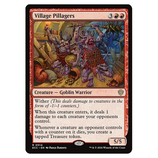 Village Pillagers 0014 card from the Magic The Gathering set Lorwyn Eclipsed Commander