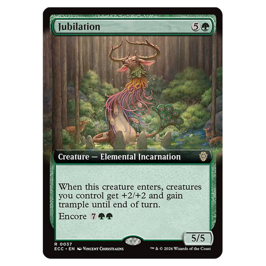 Jubilation 0037 card from the Magic The Gathering set Lorwyn Eclipsed Commander