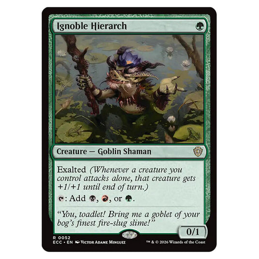 Ignoble Hierarch 0052 card from the Magic The Gathering set Lorwyn Eclipsed Commander