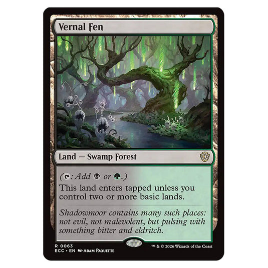Vernal Fen 0063 card from the Magic The Gathering set Lorwyn Eclipsed Commander
