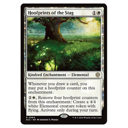 Hoofprints of the Stag 0064 card from the Magic The Gathering set Lorwyn Eclipsed Commander