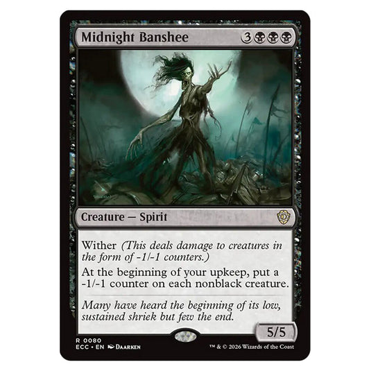 Midnight Banshee 0080 card from the Magic The Gathering set Lorwyn Eclipsed Commander