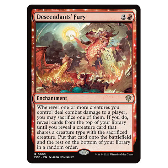 Descendants' Fury 0093 card from the Magic The Gathering set Lorwyn Eclipsed Commander