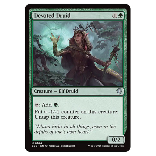 Devoted Druid 0104 card from the Magic The Gathering set Lorwyn Eclipsed Commander
