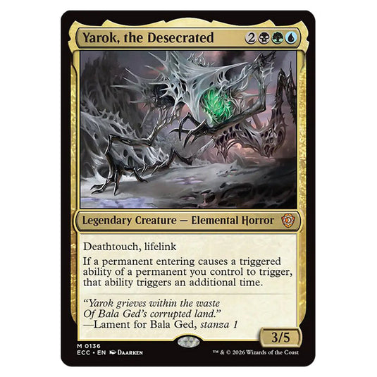 Yarok, the Desecrated 0136 card from the Magic The Gathering set Lorwyn Eclipsed Commander