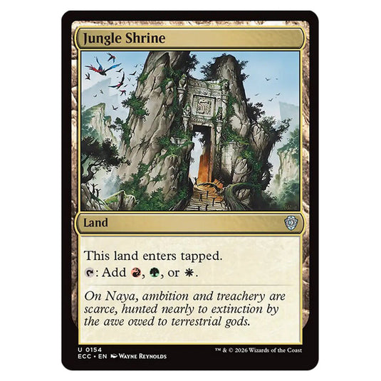 Jungle Shrine 0154 card from the Magic The Gathering set Lorwyn Eclipsed Commander