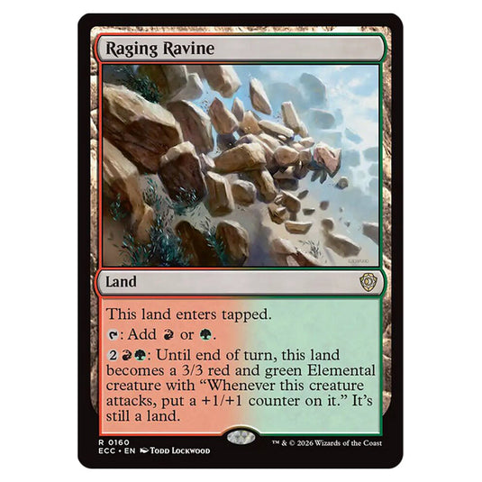 Raging Ravine 0160 card from the Magic The Gathering set Lorwyn Eclipsed Commander