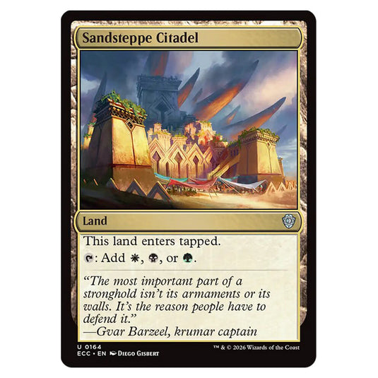 Sandsteppe Citadel 0164 card from the Magic The Gathering set Lorwyn Eclipsed Commander