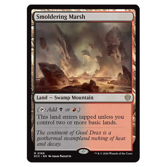 Smoldering Marsh 0168 card from the Magic The Gathering set Lorwyn Eclipsed Commander